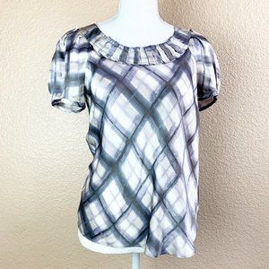 Banana Republic Silk Gray Blouse Size XS